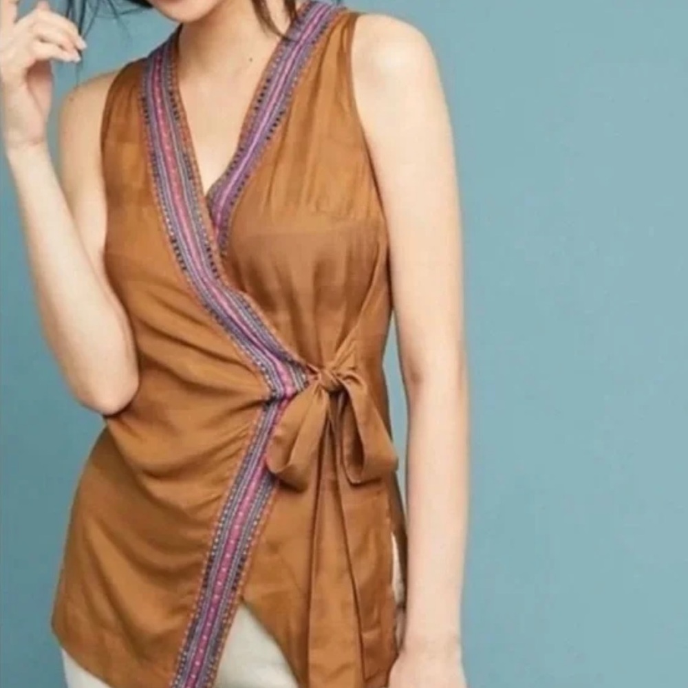 Maeve Anthropologie Liviana Wrap Tunic Size M